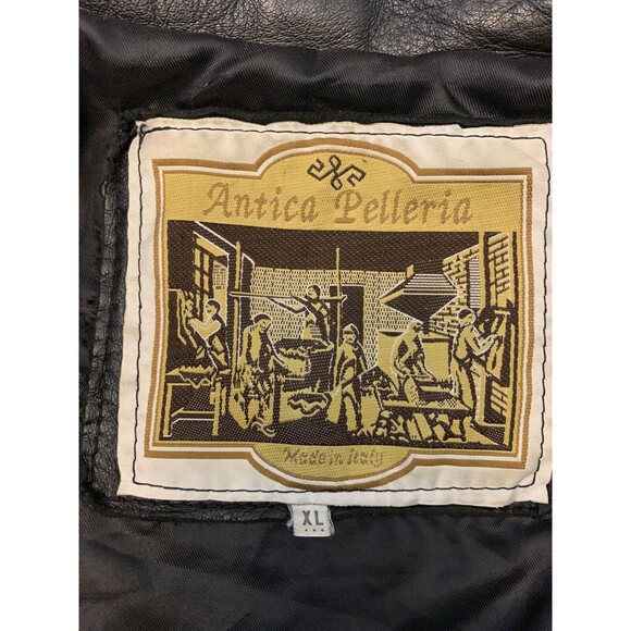 Antica Pelleria Leather Jacket Womens XL VTG Trench Coat Italian Soft - Picture 10 of 10